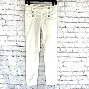 ⭐️ Celebrity Pink white ankle skinny white nautical sailer pants women 5